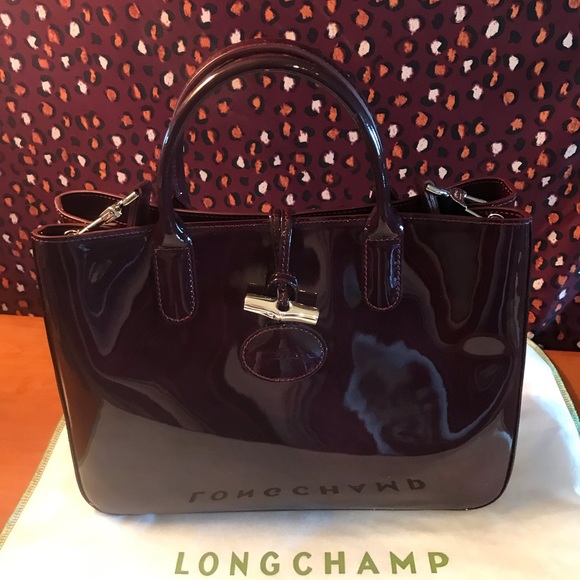 longchamp patent leather tote